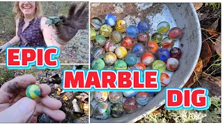 💥 2024 Bottle Digging Dump Digging #9 💥 EPIC Vintage Marble Dig PART ONE Girl Scout Marble ©