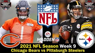NFL 2021 Season - Week 9 - Chicago Bears vs Pittsburgh Steelers - 4K - AllSportsStation