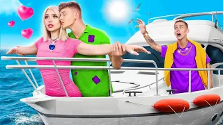 Enamorado Rico vs Pobre en un Crucero | Vacaciones de Ensueño en Primera Clase Durante 24 Horas