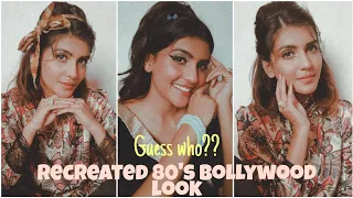 RECREATED 80's BOLLYWOOD LOOK | MAKEUP | HAIRSTYLE | Shreya Jhawar