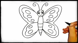 Butterfly Drawing | How to Draw Butterfly | Drawing | Sketches