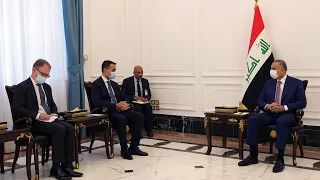 رئيس مجلس الوزراء السيد مصطفى الكاظمي يستقبل وزير الخارجية الإيطالي