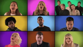 Jimmy Fallon, The Roots, and Music Superstars Sing "We Are The Champions A Cappella" Usher In Middle