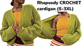 Rhapsody crochet cardigan tutorial