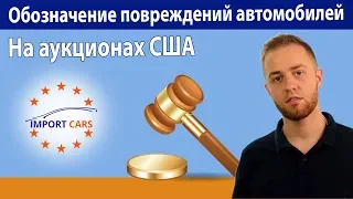 Обозначение повреждений автомобилей на аукционах США // Авто из США