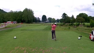 Kevin Kisner's tee shot sets up kick-in birdie on No. 15 at The Greenbrier