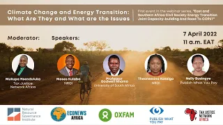 Climate Change and Energy Transition: What Are They and What are the Issues?