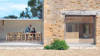 The Minimalist Architect's Home Farm. Converted Country Stone-Bricks House, built in XVII century.