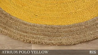 ATRIUM POLO ROUND JUTE RUG YELLOW