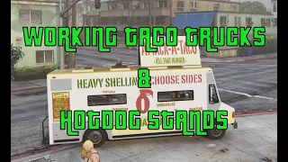 GTA5 Real Mods: Working Taco Truck & Hot Dog Stands | Grand Theft Auto V