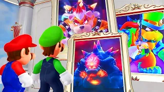 What happens when Mario & Luigi enter All Bowser Paintings in Super Mario Odyssey?