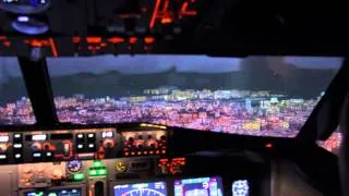 Approach on Kai tak airport  AeroSim Experience Montreal