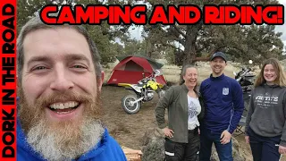 Road Trip, Camp Setup, Cooking, and Campfire: Father/Daughter Camping and Riding Motorcycles, Part 1