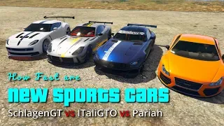 GTA V online How fast are new sports cars  Schlagen GT vs Itali GTO vs Pariah