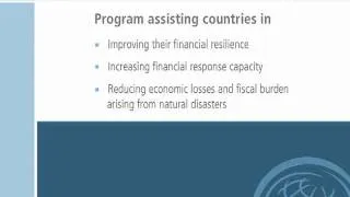 GFDRR Disaster Risk Financing & Insurance