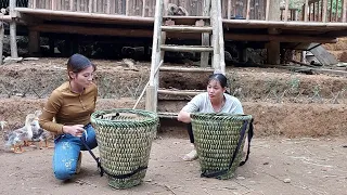 How To Make Corn Bamboo Basket - Carry corn on your back - Green Forest Life building farm