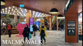 🇸🇪 Malmö, Sweden Walking Tour | Relaxing Afternoon Rain Walk [4K HDR 60 fps Binaural ASMR]