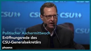 Politischer Aschermittwoch: Eröffnungsrede des CSU-Generalsekretärs Martin Huber am 14.02.24