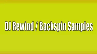 FREE Dancehall Sound Effects - DJ Rewind & Backspin Samples