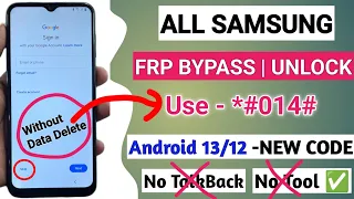 2024/2023 :- Samsung Galaxy Frp Bypass Android 13/12 Without Pc [100% Success] No Adb Enable Fail