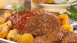 Slow Cooked Meatloaf and Potatoes