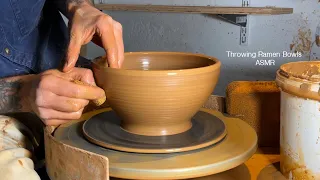 Making Ramen Bowls on a Pottery Wheel - ASMR