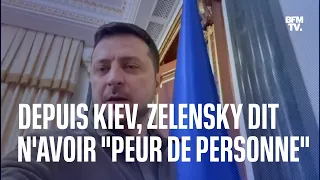 Volodymyr Zelensky: "Je reste à Kiev, je ne me cache pas et je n'ai peur de personne"