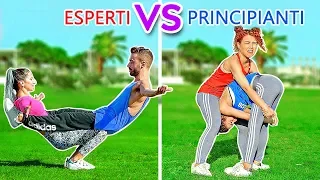 L’ULTIMA DELLE NOSTRE SFIDE ACROBATICHE! ESPERTI vs PRINCIPIANTI! Trucchi di Ginnastica Impossibili