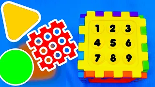 Best Learn Numbers, Counting, Shapes with Activity Puzzle | Preschool Toddler Learning Toy Video