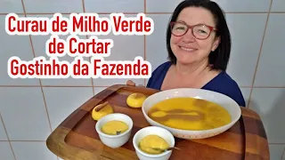 Na Cozinha com Dona Maria - Curau de Milho Verde de Cortar - Gostinho da Fazenda