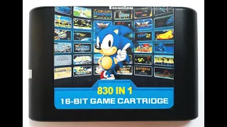 Флеш картридж для SEGA из Китая 830 в 1 Mega Drive Genesis SEGA Multi Cart NTSC and PAL 16 Bit Game