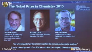 Nobel Prize Announcement in Chemistry 2013