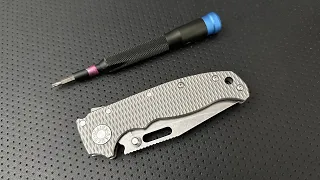 How to disassemble and maintain the Demko Knives AD20.5 in Titanium