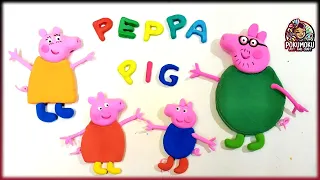 DIY Peppa Pig| Peppa Pig And Friends making with clay|DIY Clay Cortoons Making