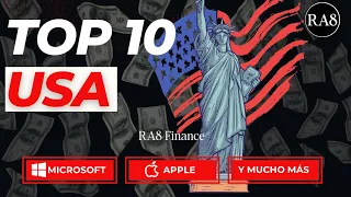 TOP 10 USA #Bolsa #Inversión #Microsoft #Apple #NVIDIA #Amazon #Aphabet #Meta #JPMorgan #Broadcom