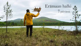 7 Days Camping in a Wilderness - Found a HUGE Moose Antler