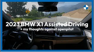 2023 BMW X1 Active Driving Assistance Pro (openpilot comparison + parking assist demo)