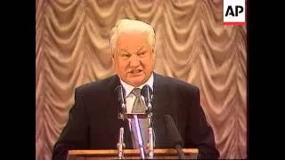 Russia - Yeltsin Unveils Manifesto