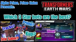 Part 3: Which 3 Star bots are worth leveling and investing spark into? Transformers: Earth Wars