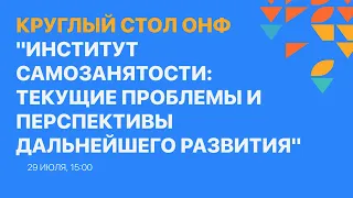 Круглый стол ОНФ «Институт самозанятости: текущие проблемы и перспективы дальнейшего развития»