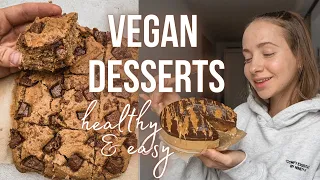 VEGAN DESSERTS (healthy!) - Snickers Cake, Blondies & Cheesecake // annrahel