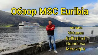 MSC Euribia liner overview of the Norwegian fjords, a copy of the MSC Virtuosa, Bellissima