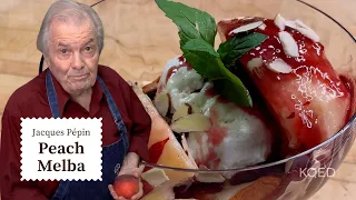 Jacques Pépin's Peach Melba - a Simple French Dessert  | Cooking at Home  | KQED