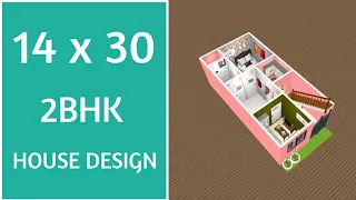 14 x 30 House Plan ll 420 Sqft Ghar Ka Naksha ll 14 x 30 House Design