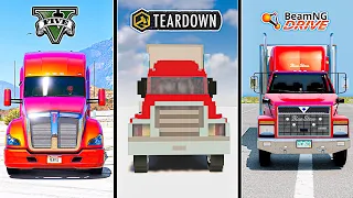 GTA 5 KENSWORTH TRUCK VS TEARDOWN TRUCK VS BEAMNG BLUE STAR TRUCK - WHICH IS BEST?