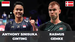 GINTING MENYALA! Anthony Sinisuka Ginting (INA) vs Rasmus Gemke (DEN) | Badminton Highlight