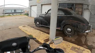 Vintage Tin - Motorcycle Camping in the Rain  (Part 1)