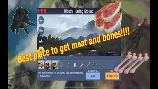 How to get BONES and MEAT, Clearing Bloody Hunting Ground (Wasteland Survival)