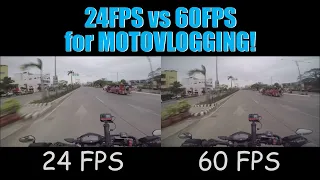 GoPro 24FPS vs 60 FPS comparison - Motion Blur, Slow Motion, Low Light Motovlog settings!