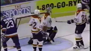 Vladimir Malakhov slices Panthers D with a pass to Pierre Turgeon for a goal (1995)